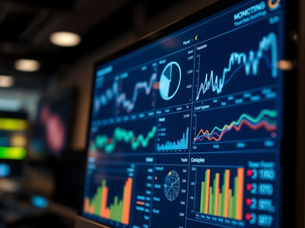 A dashboard displaying real-time network uptime statistics, including historical data and performance trends. The dashboard features clear visualizations and key performance indicators (KPIs) to demonstrate network reliability.